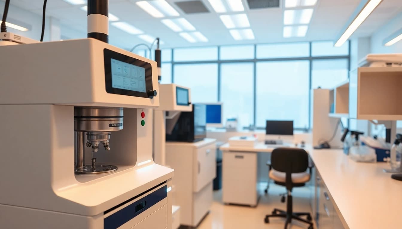 Optimierung durch Digitale Loesungen in einem modernen Labor mit Hochtechnologie.