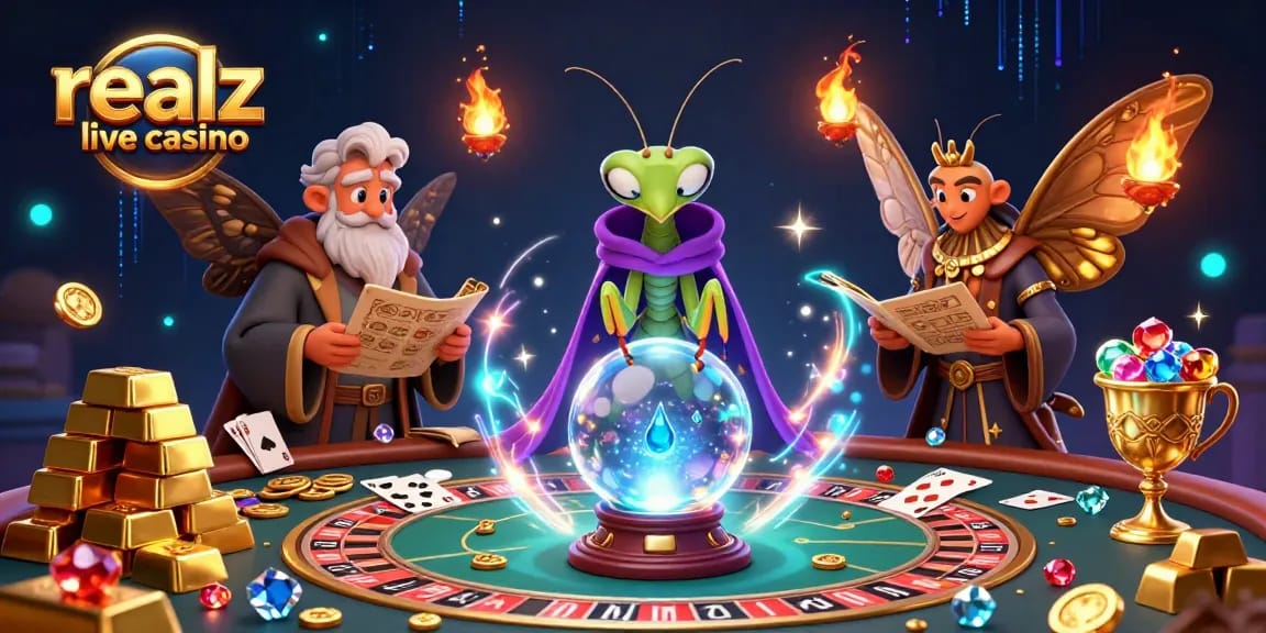 Erlebe das realz live casino mit echten Croupiers, Roulettetischen und Spielkarten in einer magischen Atmosphäre.