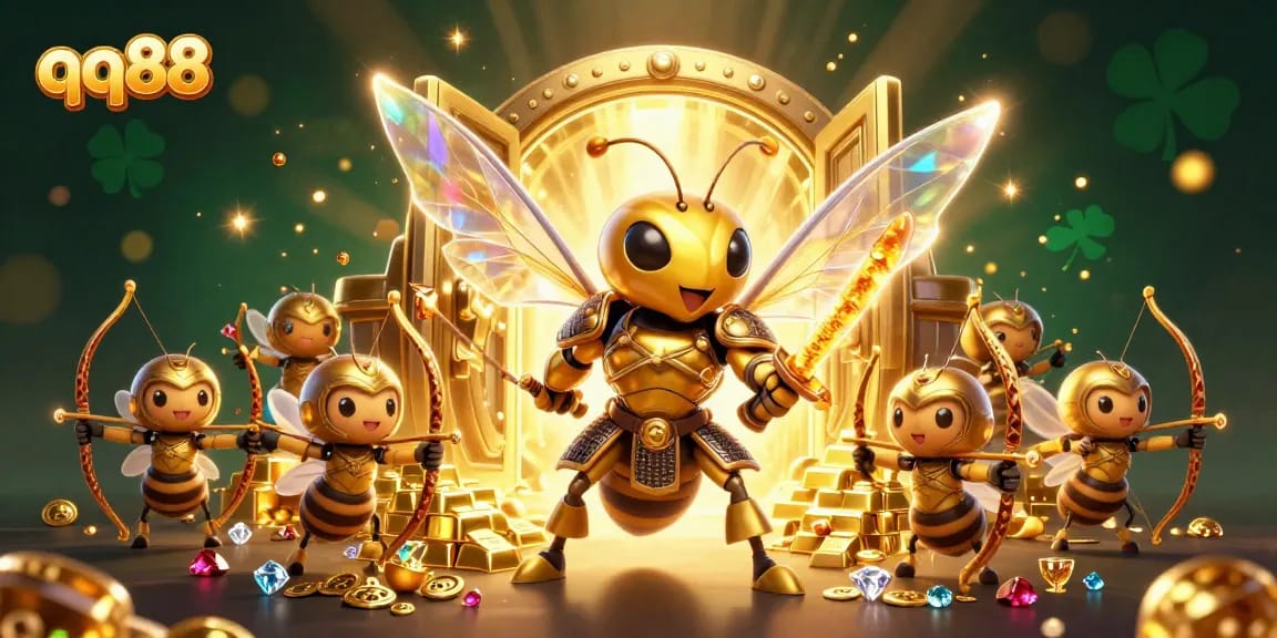 Engage in the thrilling world of qq88 casino adventures with golden hornets and treasure!