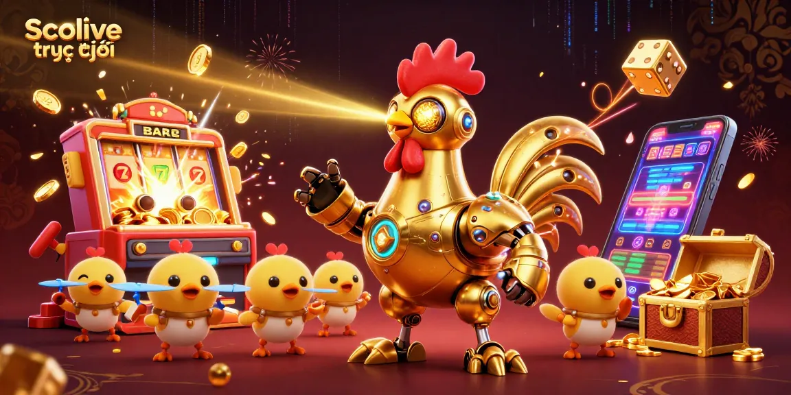 Experience Socolive trực tiếp with vibrant 3D casino illustration showcasing dynamic characters and gaming elements.
