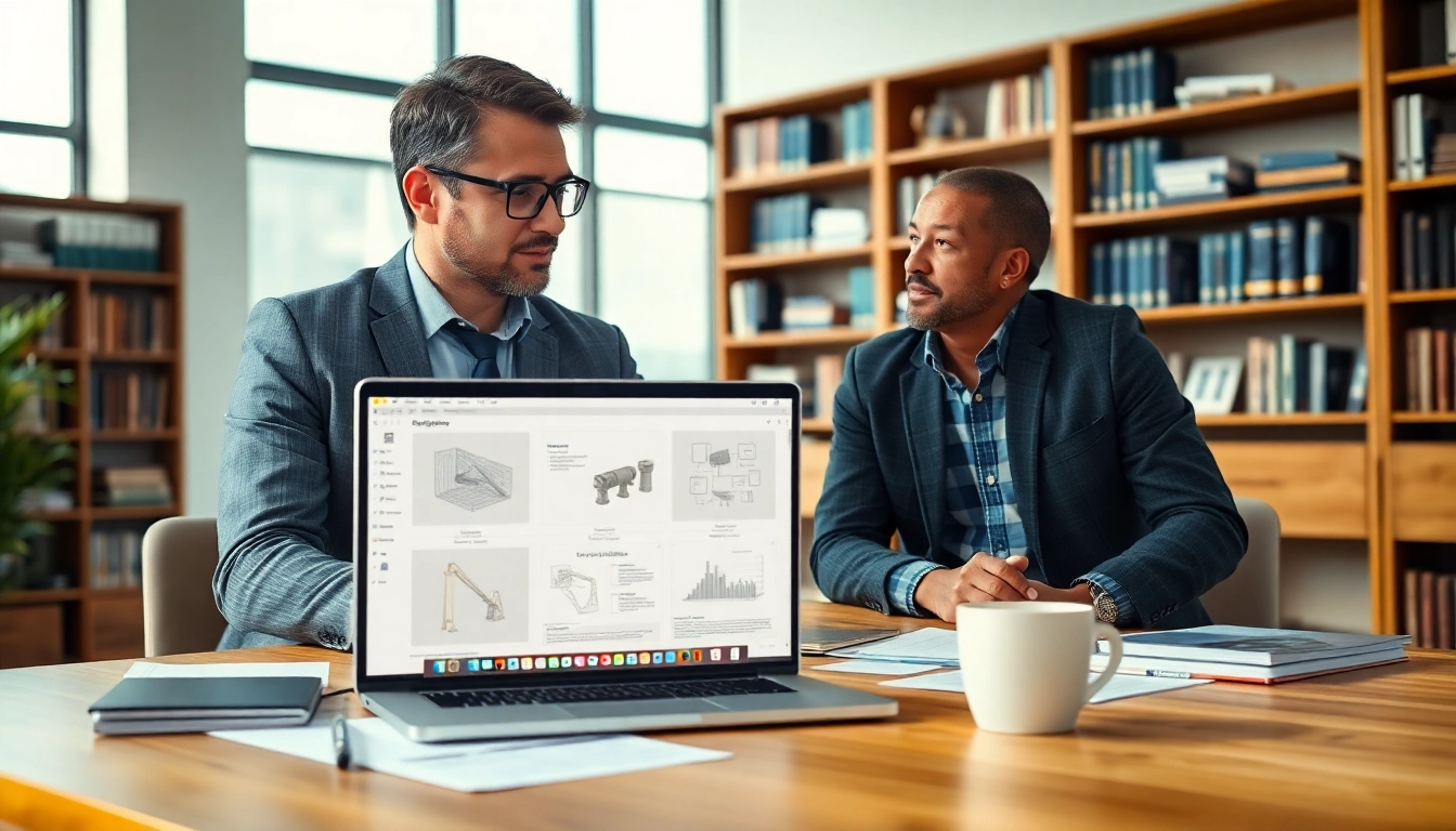 Headhunter Ingenieure in einem modernen Büro bei der Beratung eines Ingenieurs.