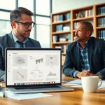 Headhunter Ingenieure in einem modernen Büro bei der Beratung eines Ingenieurs.