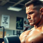 Testobal E Testosteron Enanthate im Fitnessstudio zeigt einen Bodybuilder in Aktion.