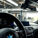 BMW Nachrüstung im modernen Auto mit fortschrittlichen Technologiefunktionen und eleganter Gestaltung.