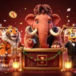 C168 elevates online gaming with a vibrant casino scene featuring a bouncer mammoth and a VIP saber-tooth.